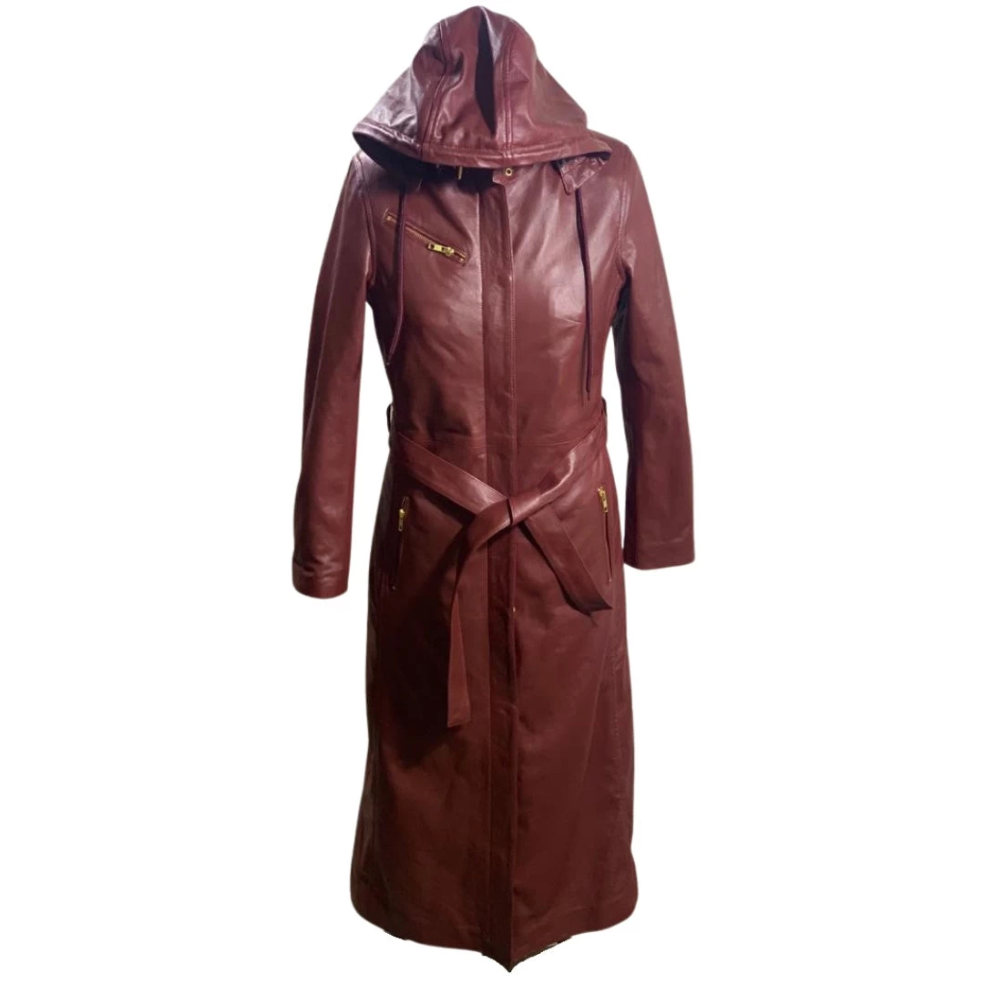 Nora's Trendy Women's Long Hooded Overcoat 3 Nora's Trendy Women's Long Hooded Overcoat