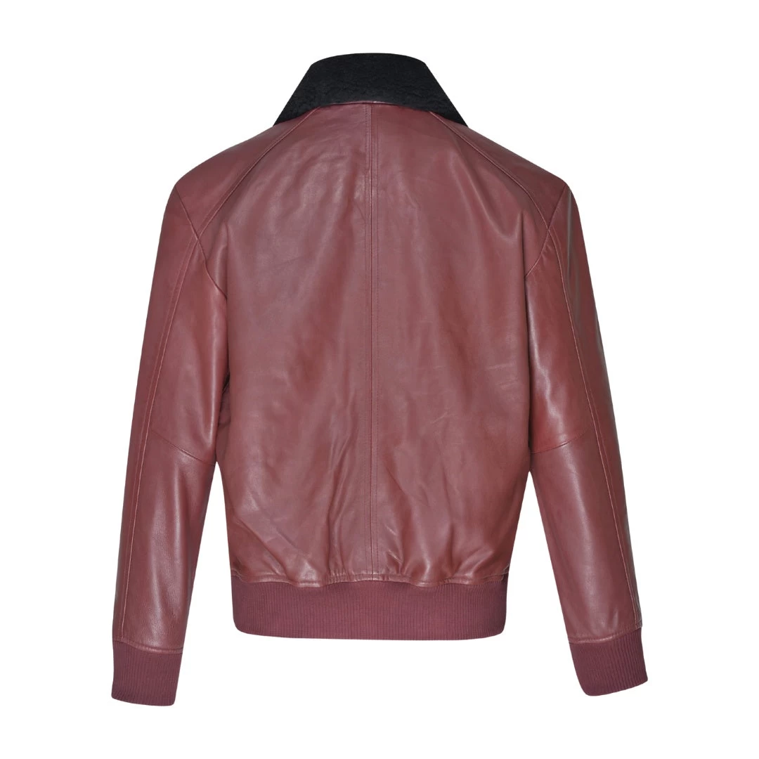 Justin's Burgundy A2 Bomber Jacket 4 Justin's Burgundy A2 Bomber Jacket - Image 2