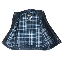 The "Club Rider" Motorcycle Leather Vest With Zippered Lining For Patches 7 The "Club Rider" Motorcycle Leather Vest With Zippered Lining For Patches -Leather Clothing Store VEST03