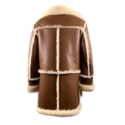 Brock's Brown Shearling Overcoat 15 Brock's Brown Shearling Overcoat -Leather Clothing Store VID 2022070332203 Moment