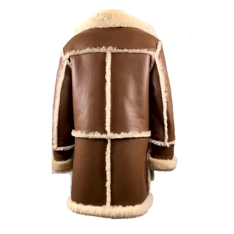 Brock's Brown Shearling Overcoat 9 Brock's Brown Shearling Overcoat - Image 7