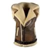 Ridgeway's Vintage Distressed Brown Shearling Vest With Hoodie 1 Ridgeway's Vintage Distressed Brown Shearling Vest With Hoodie -Leather Clothing Store VID 2022080asdasnt