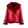 Pheonix Red Sheepskin Shearling Bomber Jacket 2 Pheonix Red Sheepskin Shearling Bomber Jacket -Leather Clothing Store VID 20221107 WA0008 Moment