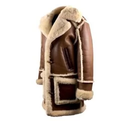 Brock's Brown Shearling Overcoat 14 Brock's Brown Shearling Overcoat -Leather Clothing Store VID 23423