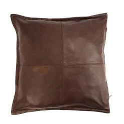 Dark Brown Leather Pillow Cover