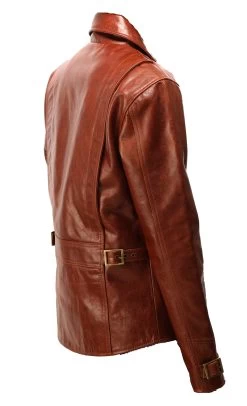 Baker's Classic Half Belt Vintage Tan Oiled Leather Jacket 7 Baker's Classic Half Belt Vintage Tan Oiled Leather Jacket -Leather Clothing Store ZFR 4539