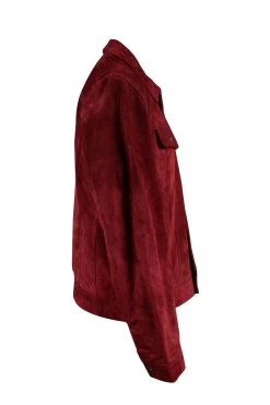 Weston's Maroon Suede Leather Shirt -Leather Clothing Store s l1600 1