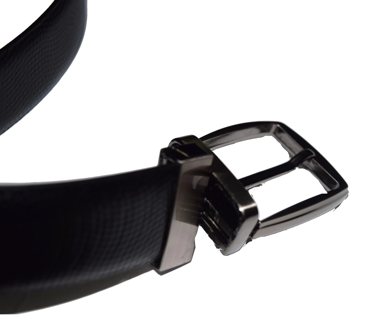 Black And Brown Reversible Leather Belt With Wave Print 5 Black And Brown Reversible Leather Belt With Wave Print - Image 3