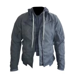 Women's Utility Air Ventilation And Hooded Breathable And Waterproof Textile Motorcycle Jacket With Armor Protectors -Leather Clothing Store womensutility2